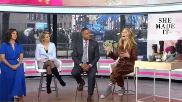 Veronica Beard Enrick Satin Pants worn by Jill Martin as seen in Today on February 4, 2026