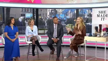 Brave PuddingVarsity Strolls Sock Shoes worn by Jill Martin as seen in Today on February 4, 2026