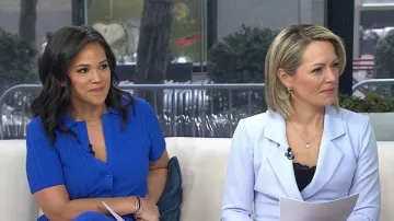 Eliza J Double Breasted Tuxedo Dress worn by Dylan Dreyer as seen in Today on February 4, 2026