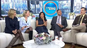 Lauren Ralph Lauren Button Trim Rib Knit Sweater Dress worn by Jenna Bush Hager as seen in Today on February 4, 2026