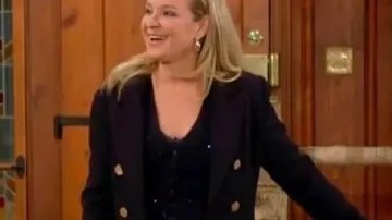 The Young and the Restless Sharon Newman Long Navy Coat as seen in The Young and the Restless