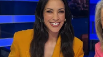 10 News First 2026 Tara Rushton Deep Golden Blazer of Tara Rushton as seen in 10 News First