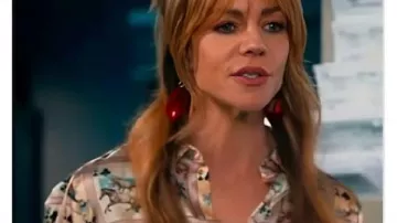 High Potential kaitlin Olson Playing Cards Print Shirt worn by Morgan Gillory (Kaitlin Olson) as seen in High Potential