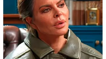 The Traitors US S04 Lisa Rinna Leather Jacket as seen in The Traitors (S04E01)