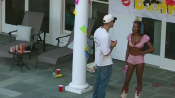 Ganni Red & White Western Boots worn by Ciara Miller as seen in Summer House (S10E01)