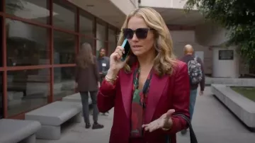 Alice + Olivia Denny Satin Boyfriend Blazer worn by Lorna Crane (Becki Newton) as seen in The Lincoln Lawyer(S04E07)