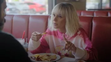 Ezcosplay Cute Face Sweatshirt Preppy Pullover Casual Long Sleeve Graphic Pullover Tops worn by (Emmanuelle Chriqui) as seen in The Lincoln Lawyer(S04E09)