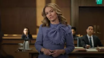 Chicwish Bowknot Metallic Tweed Belted Dress worn by Lorna Crane (Becki Newton) as seen in The Lincoln Lawyer(S04E09)