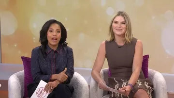 Lela Rose Floral Embroidered Sleeveless Mini Dress worn by Jenna Bush Hager as seen in Today with Jenna & Sheinelle  on February 5, 2026