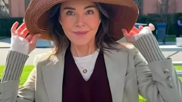 Shrinking S03 Christa Miller Grey Blazer worn by Liz (Christa Miller) as seen in Shrinking