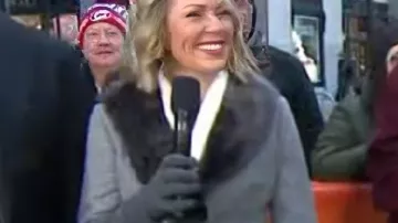 The Today Show 2026 Dylan Dreyer Grey Ombre Coat as seen in Today