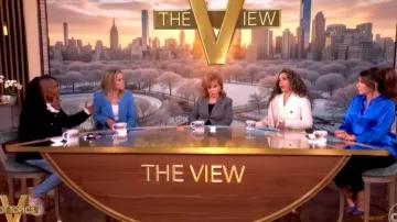 Theory Carissa Plaid Slim-Fit Blazer worn by Joy Behar as seen in The View on February 5, 2026
