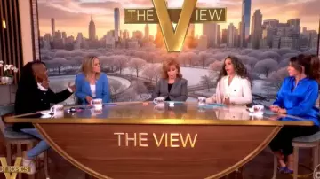 Theory Carissa Plaid Slim-Fit Blazer worn by Joy Behar as seen in The View on February 5, 2026