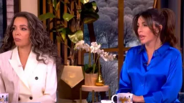 L'Agence Dani Silk Charmeuse Blouse worn by Alyssa Farah Griffin as seen in The View on February 5, 2026