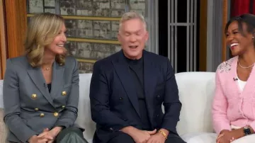 Balmain Wool Blazer worn by Lara Spencer as seen in Good Morning America on February 4, 2026