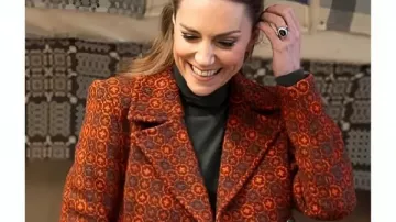 Kate Middleton Champion Textile Manufacturing Visit 2026 Coat in Princess Kate's full visit to textile manufacturers in West Wales