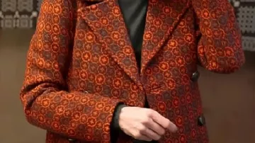 Coat worn by Kate Middleton in Princess Kate's full visit to textile manufacturers in West Wales