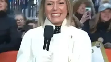 Today 2026 Dylan Dreyer White Ruffle Coat as seen in Today