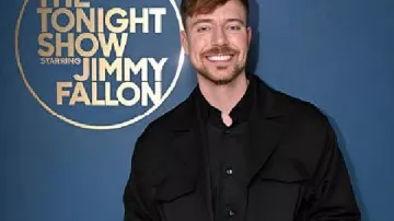 The Tonight Show Fallon MrBeast Black Jacket as seen in The Tonight Show Starring Jimmy Fallon