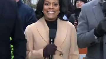 The Today Show 2026 Sheinelle Jones Shawl Collar Coat as seen in Today