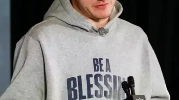 Drake Maye Be A Blessing Grey Hoodie