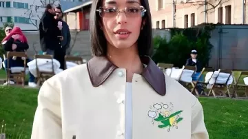 Paris Fashion Week 2026 Dina Ayada Jacket in Dina Ayada attends the KidSuper Menswear Fall:Winter 2026 2027