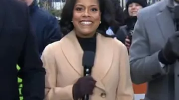 The Today Show 2026 Sheinelle Jones Shawl Collar Coat as seen in Today