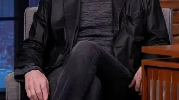 Leather Jacket worn by (Liam Neeson) in Late Night with Seth Meyers at PaleyFest LA 2024