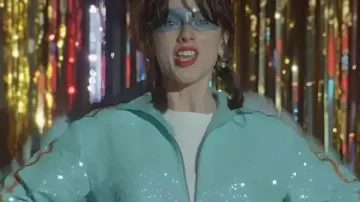 Opalite Music Taylor Swift Blue Sequin Tracksuit in Taylor Swift - Opalite (Official Music Video)