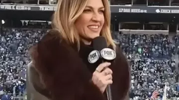 Erin Andrews NFC Championship Game Fur Trim Coat in Richard Sherman rips Michael Crabtree in Erin Andrews interview