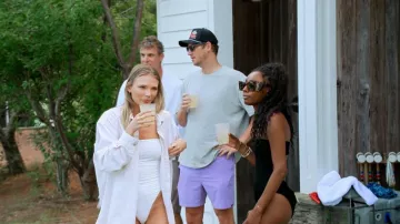 Rhythm Brighton Eyelet Scrunched One Piece Swimsuit worn by Charley Manley as seen in Southern Charm (S11E10)