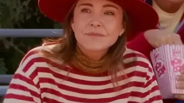 Shrinking S03 Christa Miller Red Striped Shirt worn by Liz (Christa Miller) as seen in Shrinking