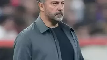 Hansi Flick Santiago Bernabéu Stadium Grey Jacket in You’ll NEVER play for Real Madrid or Barcelona?! ????