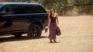 Bottega Veneta Black Woven Leather Campana Tote Bag worn by Kyle Richards as seen in The Real Housewives of Beverly Hills (S15E08)