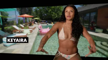 MakeMeChic Women's 2 Piece Bandeau Swimsuit worn by Keyaira Snow as seen in Canada Shore (S01E03)