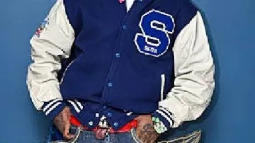 Veste Varsity bleue portée par Lil Uzi Vert dans Varsity Jackets