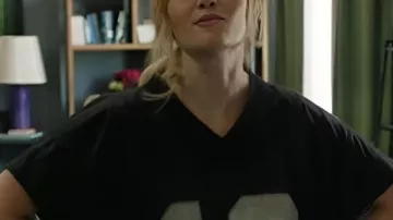 F*ck Valentines Day 2026 Virginia Gardner Black T-shirt worn by Gina (Virginia Gardner) in F Valentine's Day