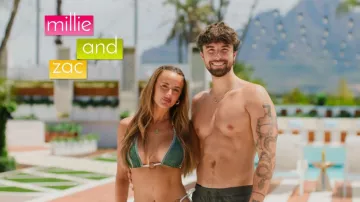 Kulani Kinis Wild Wonder Lace Stitch Ring Halter Bikini Top worn by Millie Court as seen in Love Island: All Stars (S03E21)