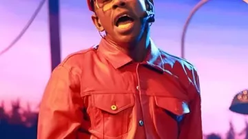 Grammy 2026 Tyler The Creator Red Leather Jacket