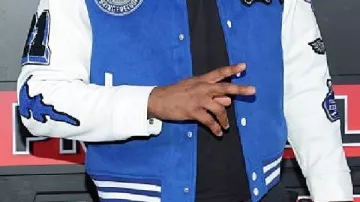 Varsity Jacket worn by Brian Burns in Cam Skattebo's Best Plays from his Rookie Season