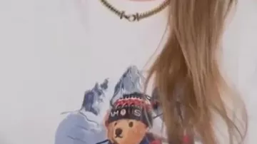 Sweatshirt worn by Taylor Swift in Taylor Swift is a special guest in Team USA Olympics video celebrating Simone Biles, Katie Ledecky