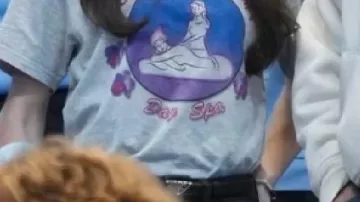 Shirt worn by Jordon Hudson in "We're not talking about this" Bill Belichick’s girlfriend Jordon Hudson.