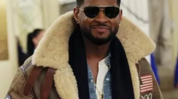 Olympics 2026 Usher Shearling Leather Jacket in Inside NBA Star Devin Booker's Stylish Desert Oasis | Open Door | Architectural Digest