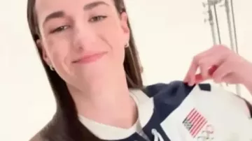 Olympic Winter Games 2026 Caitlin Clark Team USA Jersey in Caitlin Clark in a promo for the 2026 Winter, Olympic Games