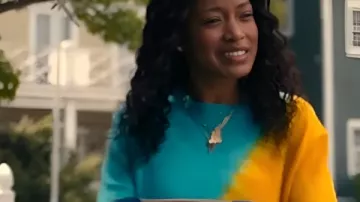 The Burbs 2026 Keke Palmer Gradiant Crewneck Sweater worn by Samira (Keke Palmer) as seen in The 'Burbs (S01)