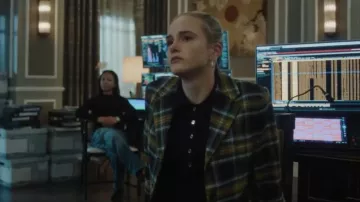 Kenzo Tartan Check Single Breasted Blazer worn by Sweetpea Golightly (Miriam Petche) as seen in Industry (S04E04)