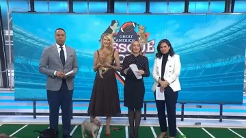 Reformation Rou Knit Dress worn by Beth Stern as seen in Today on February 6, 2026