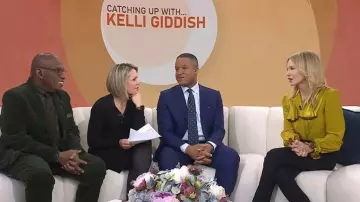 Valentino Garavani Ruffle Pleated Silk Blouse worn by as seen in Today on  February 9, 2026