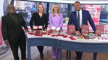 Elie Tahari Fit & Flare Pant worn by Chassie Post as seen in Today on  February 9, 2026