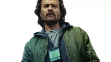 Snake Killer 2026 Brian ‘Smiley’ Petersen Green Jacket worn by Brian 'Smiley' Petersen (Pilou Asbæk) as seen in Snake Killer (S01)